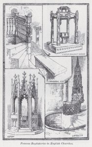 Famosos baptisterios en iglesias inglesas de English School
