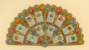Abanico, simbolismo de flores de English School