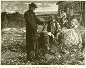Padre Mathew y los pobres afectados por la hambruna de English School