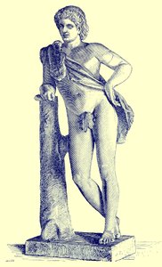 Fauno de Praxíteles, ilustración de la Historia de Roma de Victor Duruy, publicada en 1884 de English School