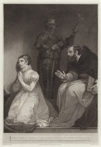 Feckenham por orden de la reina visita a Lady J Gray en la torre de English School
