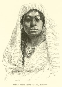 Esclava negra de Fez, Marruecos (grabado)