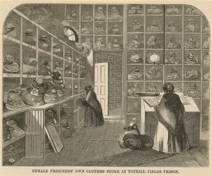 Tienda de ropa de prisioneras en la Prisión de Tothill Fields