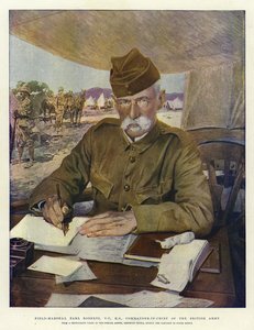 Field-Marshal Earl Roberts, VC, KG, Comandante en Jefe del Ejército Británico (litografía en color)