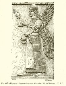 Figura de una diosa en acto de adoración, Museo Británico de English School