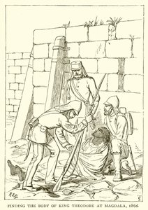 Encontrando el Cuerpo del Rey Teodoro en Magdala, 1868