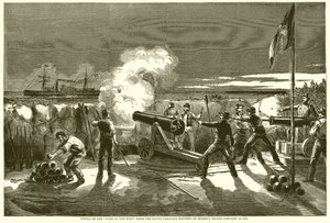 Disparos al Star of the West desde la Batería de Carolina del Sur en la Isla Morriss, 10 de enero de 1861 de English School