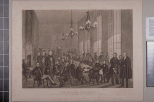 Primera reunión cartista, British Coffee House en Cockspur Street, 1839 de English School