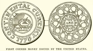 Primer dinero acuñado emitido por los Estados Unidos