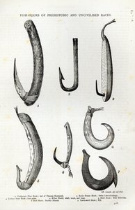 Anzuelos de razas prehistóricas e incivilizadas, de 