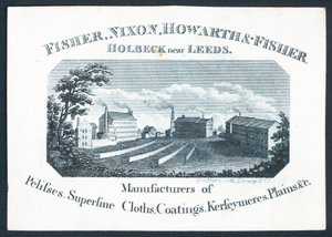 Tarjeta comercial de Fisher, Nixon, Howarth & Fisher de English School