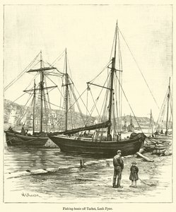 Barcos de pesca frente a Tarbet, Loch Fyne de English School
