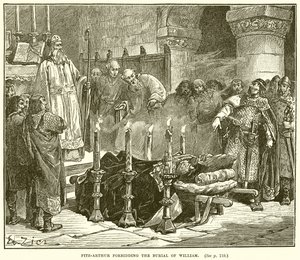 Fitz-Arthur prohibiendo el entierro de Guillermo de English School