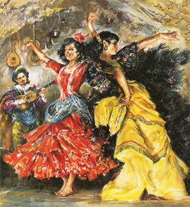 Bailarines de flamenco