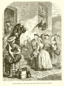 Matrimonios en la prisión de Fleet durante el reinado de Jorge II de English School