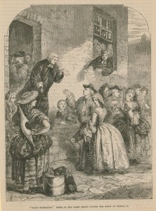 Matrimonios en Fleet; escena en la prisión de Fleet durante el reinado del Rey Jorge II de English School