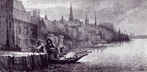 La huida del rey Jacobo en la mañana del 11 de diciembre de 1688, de 