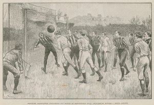 Partido de la Copa Challenge de la Asociación de Fútbol en Kennington Oval de English School