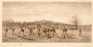 Fútbol en Harrow School, 1887 de English School