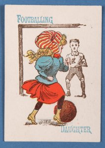 Hija futbolista, del juego de cartas Happy Families, c.1890-1900 de English School