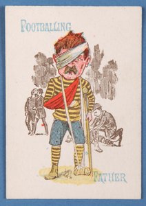 Padre Futbolista, carta de un juego de Familias Felices, c.1890-1900 de English School