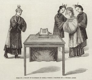 Forma de un tratado de matrimonio en China de English School
