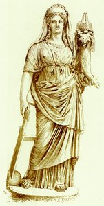 Fortuna, estatua en el Vaticano, ilustración de la Historia de Roma de Victor Duruy, publicada en 1884 de English School