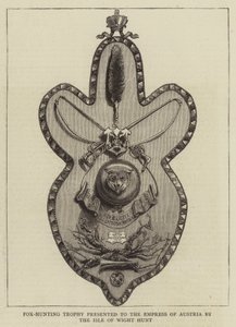 Trofeo de caza de zorros presentado a la emperatriz de Austria por la caza de la Isla de Wight (grabado)