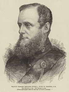 Francis Charles Hastings Russell, Duque de Bedford, KG (grabado) de English School