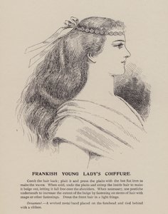 Coiffure de joven dama franca (grabado)