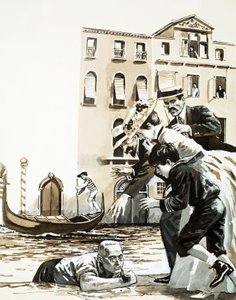 Frederick Rolfe sale de un canal en Venecia de English School