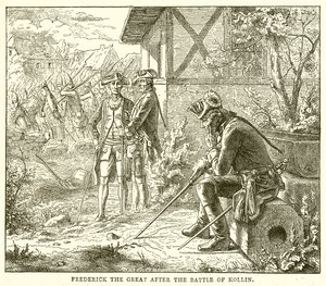 Federico el Grande después de la batalla de Kollin de English School