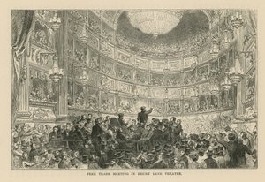 Reunión de libre comercio en el Teatro Drury Lane