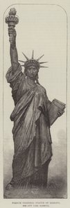 Estatua Colosal de la Libertad de Francia, para el Puerto de Nueva York (grabado)