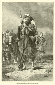 Soldado francés en orden de marcha de English School