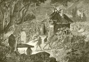 Orgías religiosas frenéticas de los druidas de English School