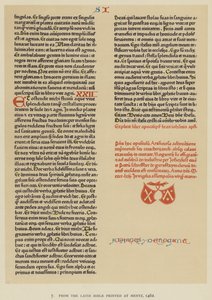De la Biblia Latina impresa en Mentz