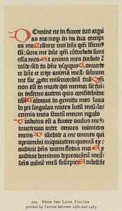 Del Salterio Latino impreso por Caxton entre 1480 y 1483 de English School