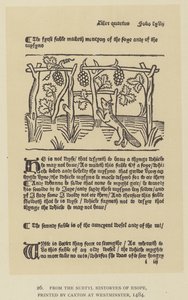 De las Historias Sutiles de Esopo, impreso por Caxton en Westminster de English School