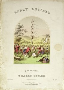 Portada de la partitura de Merry England, una cuadrilla por Wilhelm Keller de English School