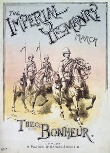 Portada de la partitura de The Imperial Yeomanry March por Theon Bonheur de English School