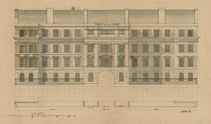Elevación frontal de Furnivals Inn, Holborn, Londres de English School