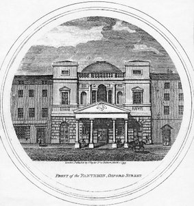 Frente del Panteón, Oxford Street, 1795 de English School