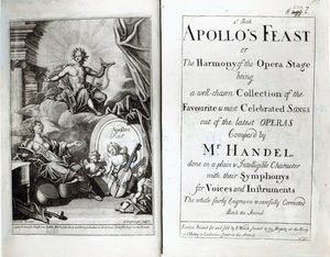 Frontispicio para Apollos Feast, c.1734