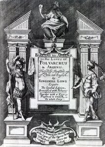 Frontispicio de Argenis por John Barclay, segunda edición inglesa, 1636 de English School