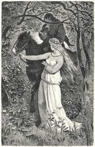 Frontispicio de Epopeyas y romances de la Edad Media (grabado) de English School