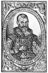 Frontispicio de Paradisi in Sole Paradisus Terrestris por John Parkinson, publicado en 1629 de English School