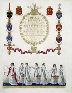 Portada, de "Ceremonial de la Coronación de su Sagrada Majestad el Rey Jorge IV", por John Whittaker, 1823