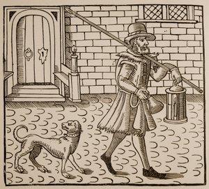 Frontispicio de The Bellman of London, por Thomas Dekker (1572-1632), 1616 de English School