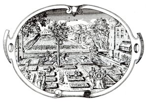 Frontispicio, de The Herball, por John Gerard (1545-1607), publicado en 1597